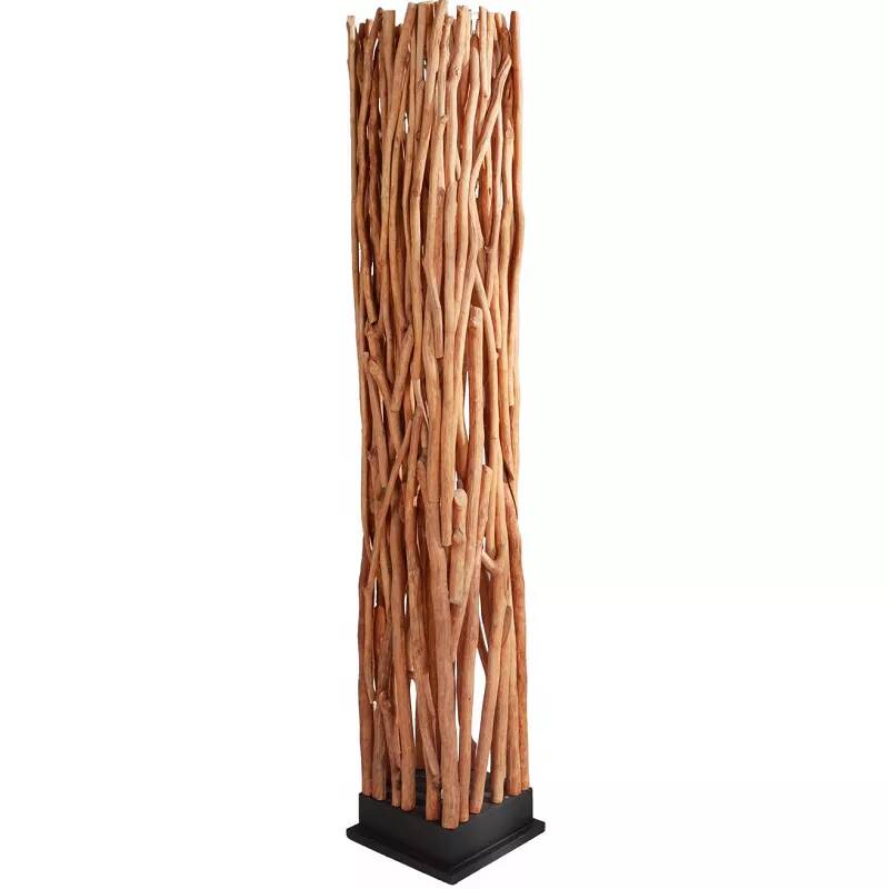 Lampadaire en bois de longane