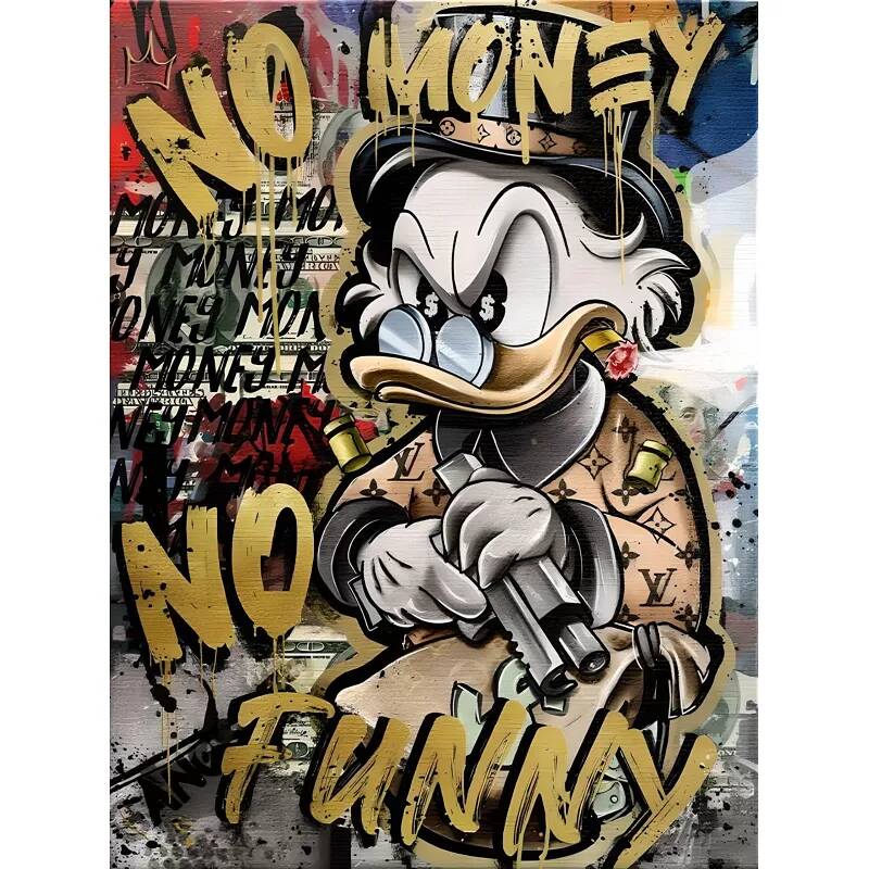 Tableau sur toile Donald fashion no money