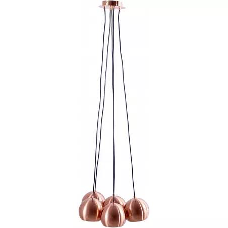 Lampe suspension design en métal cuivré Ø45