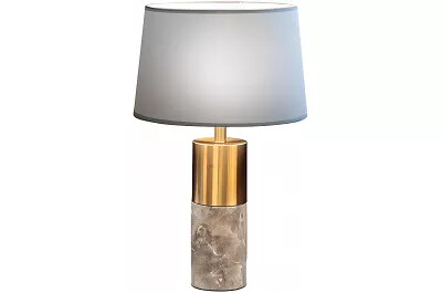 5991 - 133219 - Lampe à poser design à LED en marbre gris et métal bronze H61
