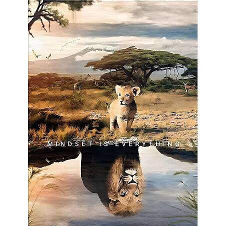 Tableau sur toile Lion Afrique