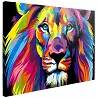 Tableau sur toile Lion coloré