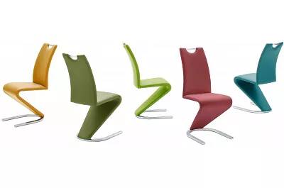 Set de 2 chaises en simili cuir bordeaux