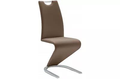 Set de 2 chaises en simili cuir marron