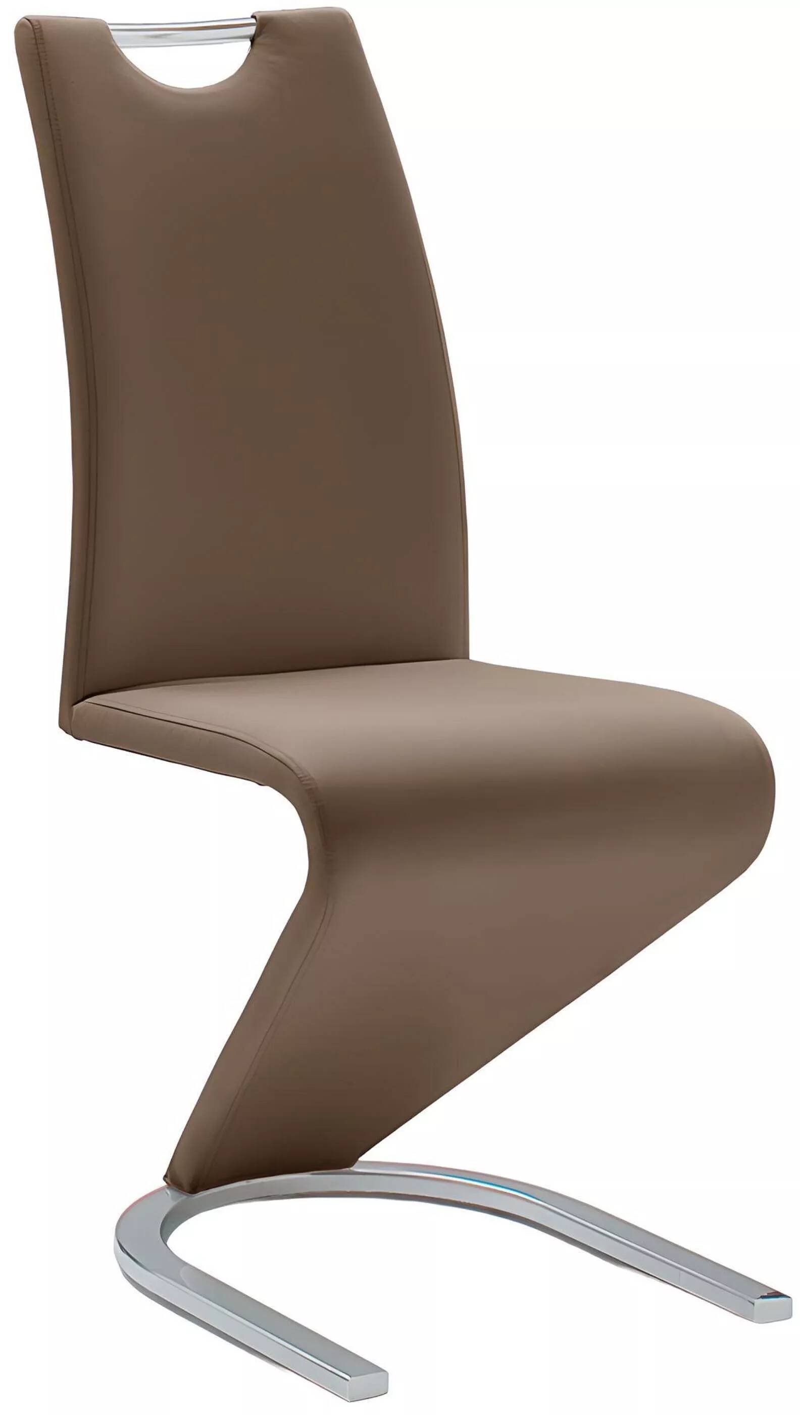 Set de 2 chaises en simili cuir marron