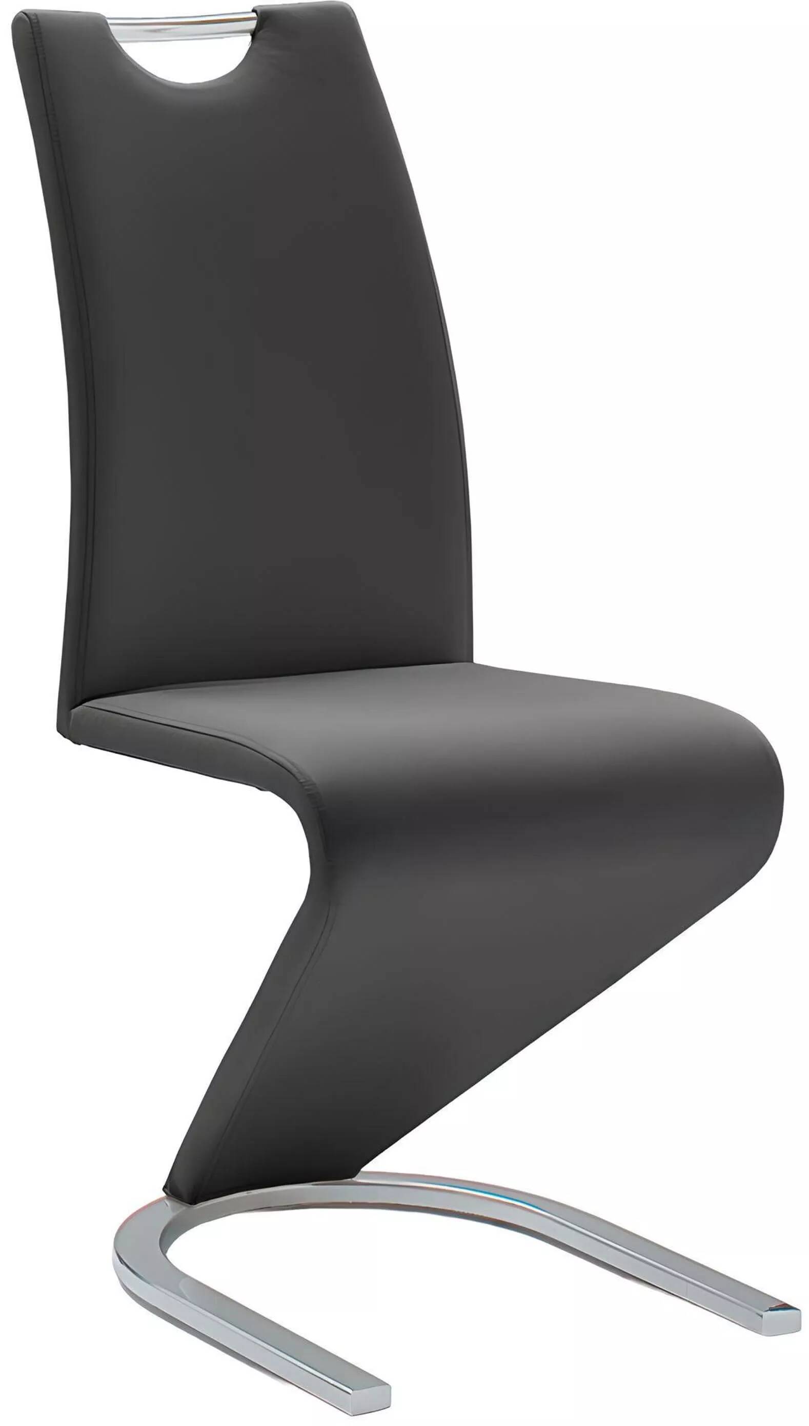 Set de 2 chaises en simili cuir noir
