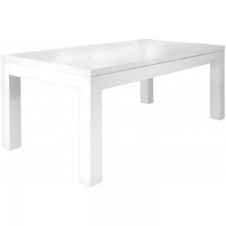 Table de salle à manger extensible blanc laqué L180-260