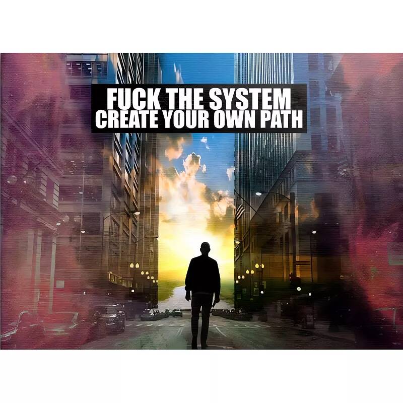 Tableau sur toile Fuck The System