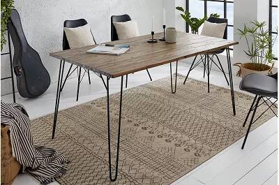 Table de salle à manger en bois massif acacia huilé marron L180x90