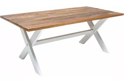Table à manger en bois massif manguier laqué L200x100