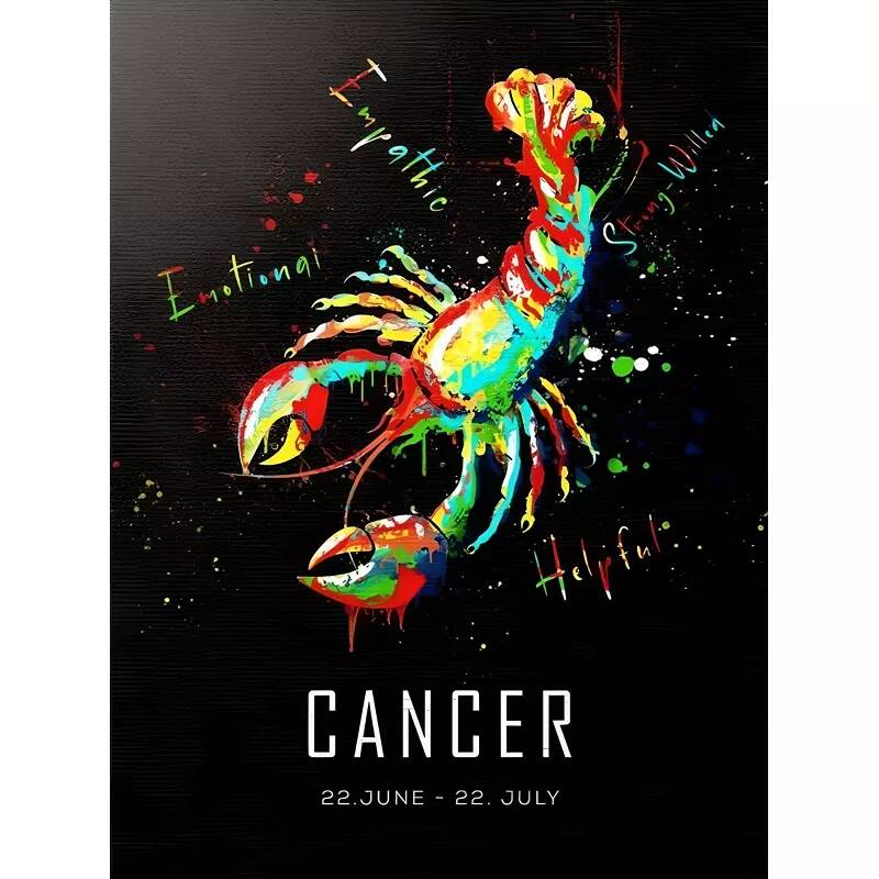 Tableau sur toile Cancer Zodiaque