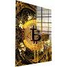 Tableau acrylique Bitcoin gold