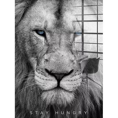 Tableau acrylique Lion Hungry