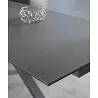 Table à manger extensible aspect graphite gris et métal anthracite L160-240