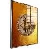 Tableau acrylique Bitcoin gold doré antique
