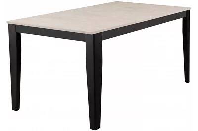 Table à manger extensible aspect béton blanc et métal noir L130-290