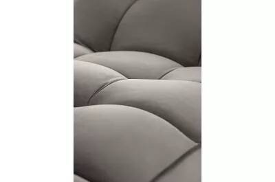 Chaise longue de relaxation en velours matelassé gris