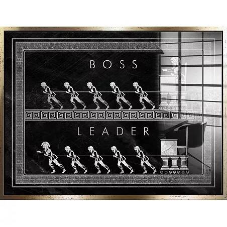Tableau acrylique Boss Leader doré antique