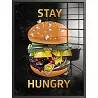 Tableau acrylique Stay Hungry noir