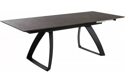 Table à manger extensible aspect rouille et aluminium noir L170-270