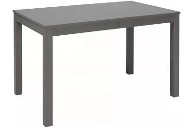 Table à manger extensible en mélaminé et bois de hêtre massif gris foncé L130-210
