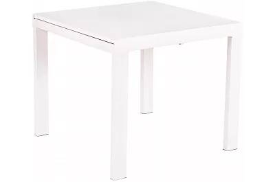 Table à manger extensible en verre et métal blanc L90-136