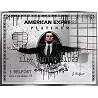Tableau acrylique American Express Platinum argent antique