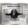 Tableau acrylique American Express Platinum doré antique