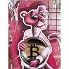 Tableau acrylique Panthère Rose Bitcoin