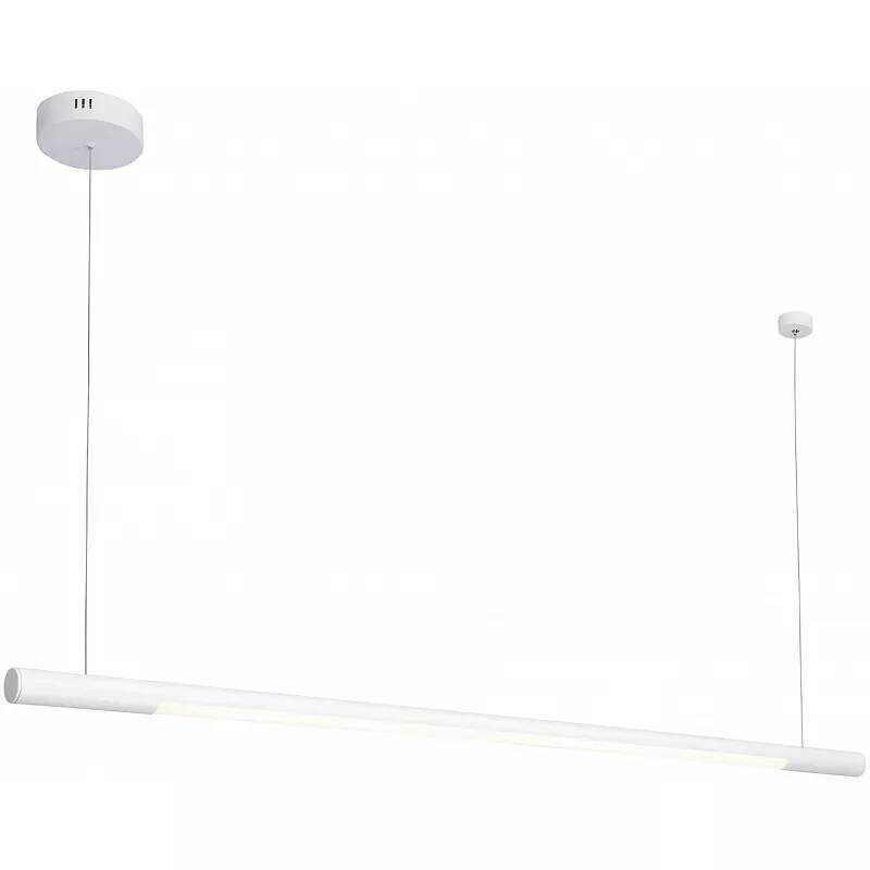 Lampe suspension design à LED en acrylique et métal blanc H140
