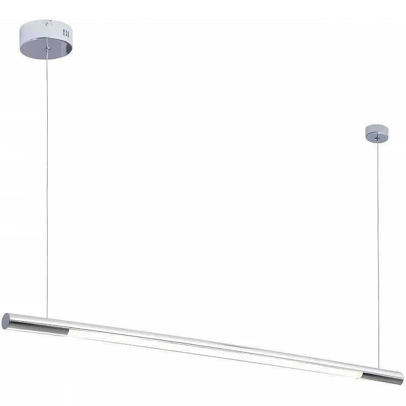 Lampe suspension design à LED en acrylique et métal chromé H140