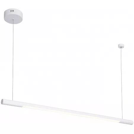 Lampe suspension design à LED en acrylique et métal blanc H140