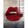 Tableau acrylique Lips Roses Rouges