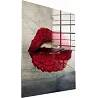 Tableau acrylique Lips Roses Rouges