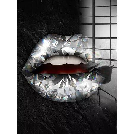 Tableau acrylique Lips Diamant