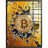 Tableau acrylique Éclat Bitcoin noir