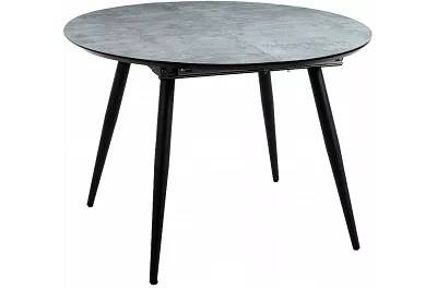 Table à manger extensible aspect pierre gris et métal anthracite L110-150