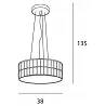 Lampe suspension design à LED en verre et métal chromé Ø38