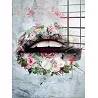 Tableau acrylique Lips Fleurs