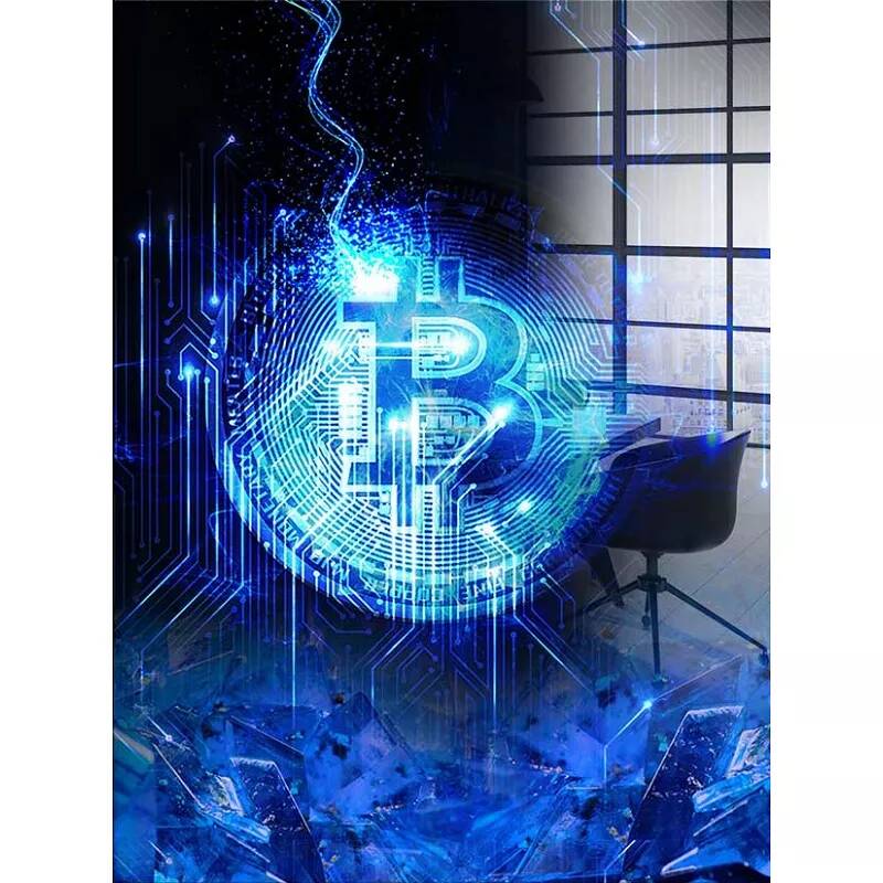 Tableau acrylique Bitcoin Numérique