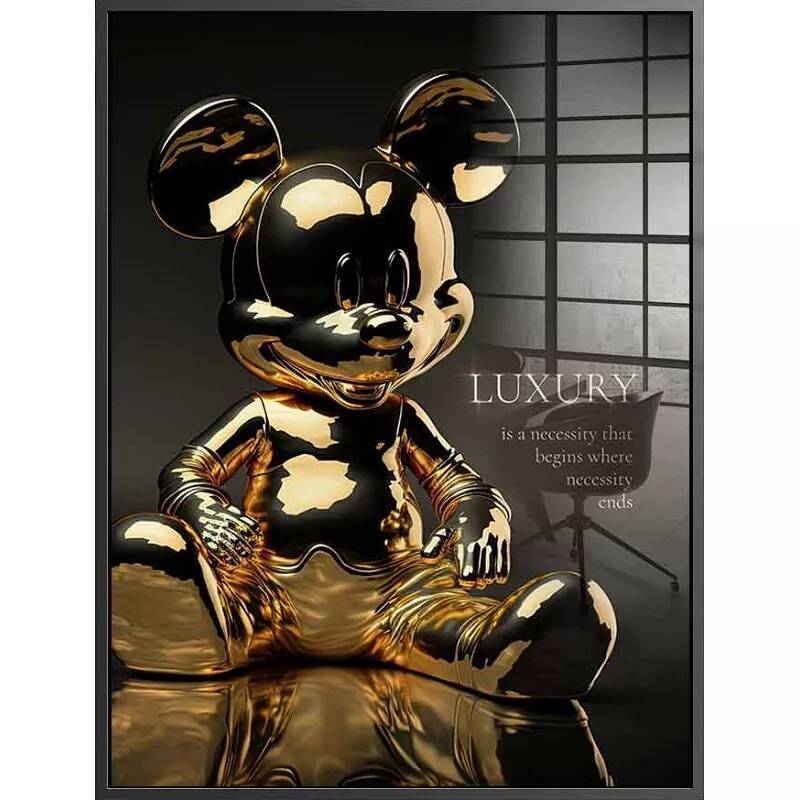 Tableau acrylique Mickey Luxe noir