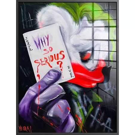 Tableau acrylique Pixou Joker noir