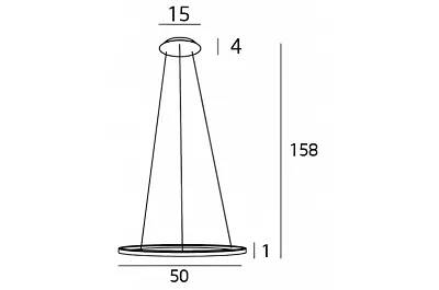 Lampe suspension design à LED en acier cuivre Ø50