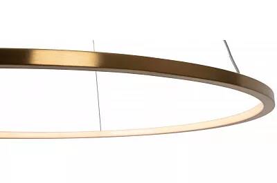 Lampe suspension design à LED en acier doré brossé Ø50
