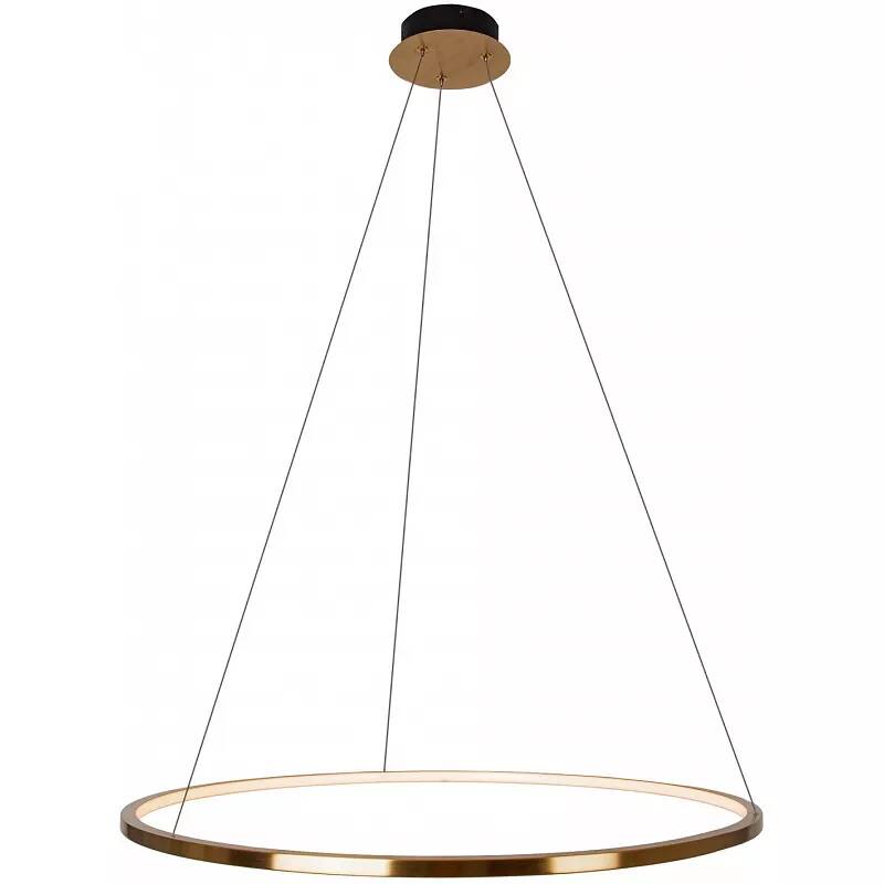 Lampe suspension design à LED en acier doré brossé Ø50