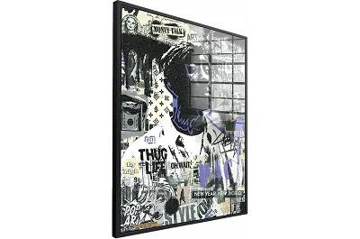 Tableau acrylique Tupac noir