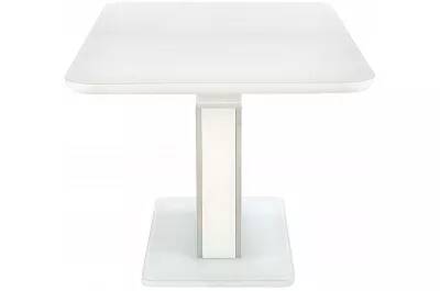 Table de salle à manger extensible en verre blanc laqué L160-200