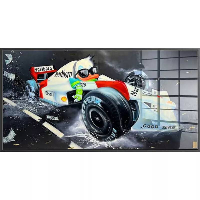 Tableau acrylique Pixou Formule 1 noir