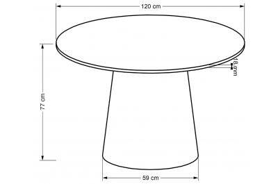 Table à manger en bois noir Ø120