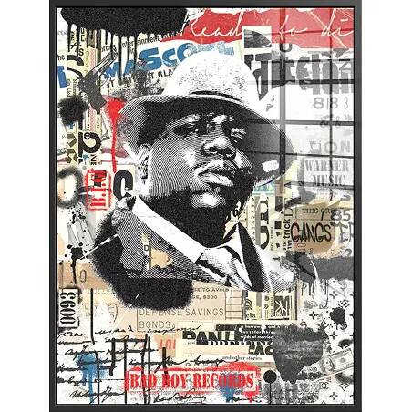 Tableau acrylique The Notorious B.I.G. noir